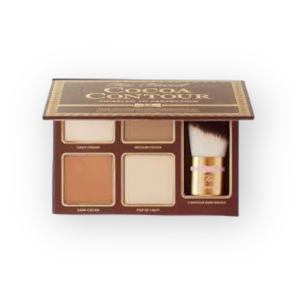 VHTF: new Too Faced ㋛ Cocoa Contour Face Palette Kit ㋛ Baby Buki Brush ㋛ 4 Color